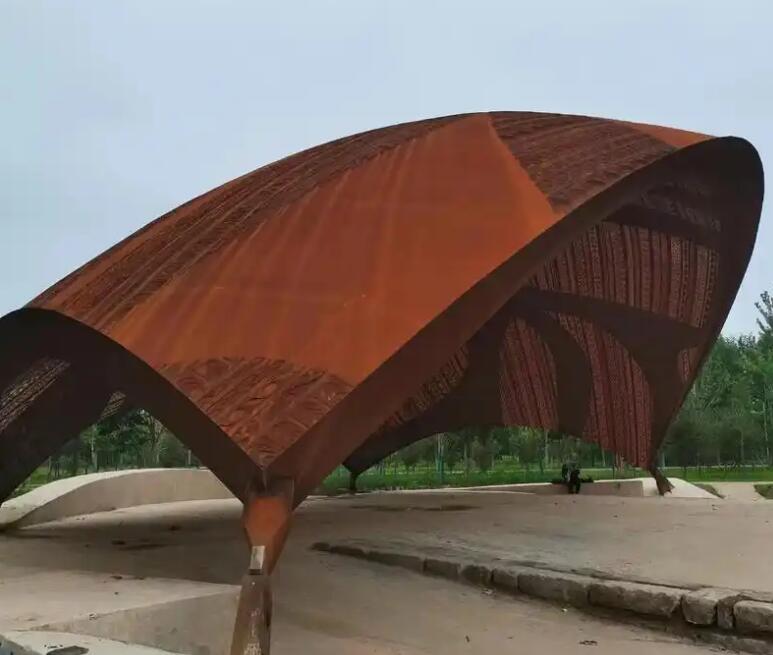 桦甸耐候钢幕墙案例